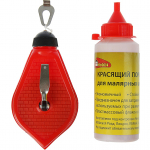 Шнур разметочный 20м (пластиковый обрезиненный корпус, порошок красный)