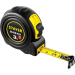 Рулетка 3м*16мм STAYER BlackMax ударостойкий корпус, два фиксатора