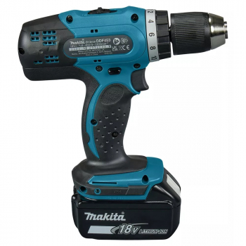 Дрель-шуруповерт аккумуляторная Makita DDF453 SYЕ (1300 об/мин, 42/27Нм, 2x1,5Ач, з/у, 18V), изображение 2 от компании Сварнов в Казани