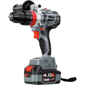 Дрель-шуруповерт ProfiPower MKDHP-18V (18B, бесщ, ударная, АКБ Li-ion-2шт, 4,0Ач, 80Нм, з/у, кейс), изображение 3 от компании Сварнов в Казани