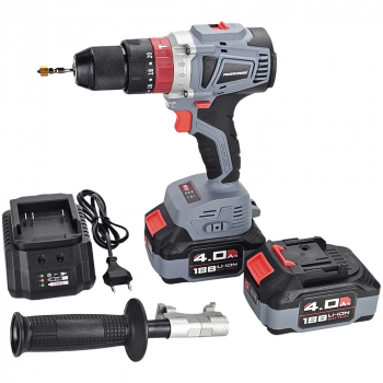 Дрель-шуруповерт ProfiPower MKDHP-18V (18B, бесщ, ударная, АКБ Li-ion-2шт, 4,0Ач, 80Нм, з/у, кейс), изображение 4 от компании Сварнов в Казани