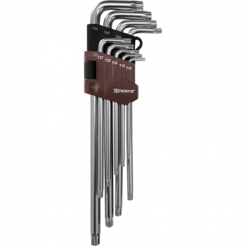 Набор ключей торцевых T- TORX® удлиненных, Т10H -T50H, 9 предметов Thorvik TTKL9S от компании Сварнов в Казани