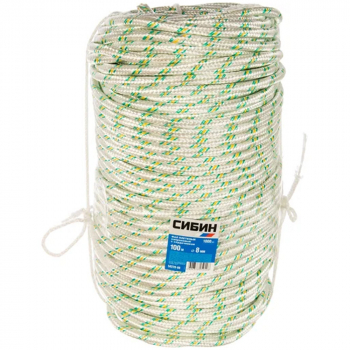 Фал 8мм (бухта 100м) с сердечником СИБИН от компании Сварнов в Казани