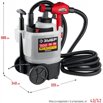 Краскопульт ЗУБР КПЭ-750, изображение 3 от компании Сварнов в Казани