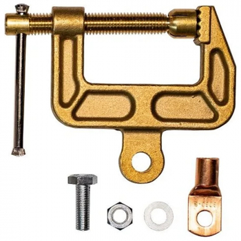 Зажим на массу латунный Aurora C-500 (струбцина, 500А, 35-70mmq) от компании Сварнов в Казани