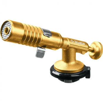 Горелка газовая цельнометаллическая 2в1 на баллон с ценговым соединением ЗУБР ГРМ-200 Профессионал от компании Сварнов в Казани