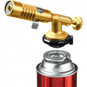 Горелка газовая цельнометаллическая 2в1 на баллон с ценговым соединением ЗУБР ГРМ-200 Профессионал, изображение 2 от компании Сварнов в Казани