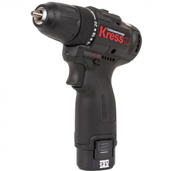 Дрель-шуруповерт аккумуляторная Kress KU202.1 (12 В, 2×2 А*ч, 38 Н*м, 0–1700 об/мин, з/у, кейс), изображение 3 от компании Сварнов в Казани