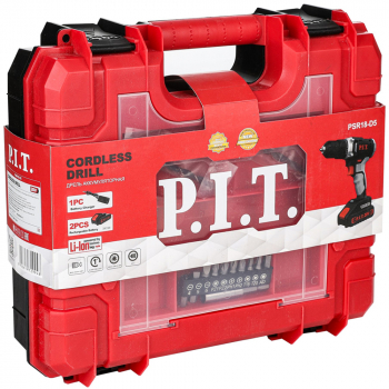 Дрель аккумуляторная P.I.T. PSR18-D5 (20В,БЗП, 2Li акк,1,5Ач,2ск,30Hm, бастр зарядка,кейс), изображение 7 от компании Сварнов в Казани