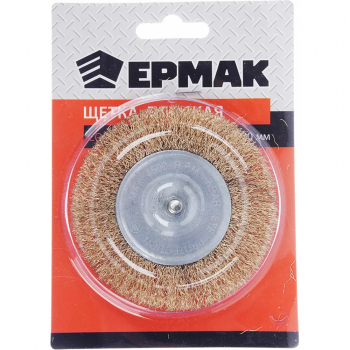 Корщетка (диск) для дрели 100мм со шпилькой, плоская, Ермак, изображение 3 от компании Сварнов в Казани