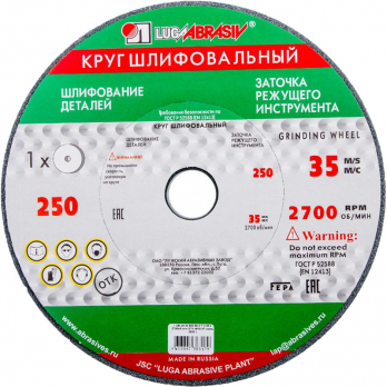 Шлифовальный круг 250х32х32мм 64С 40СМ Луга Абразив