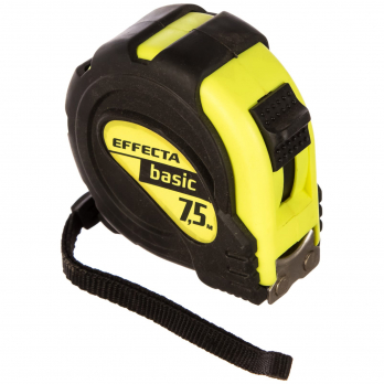 Рулетка 7,5м*25мм Effecta Basic 3s магнит, 3 фиксатора
