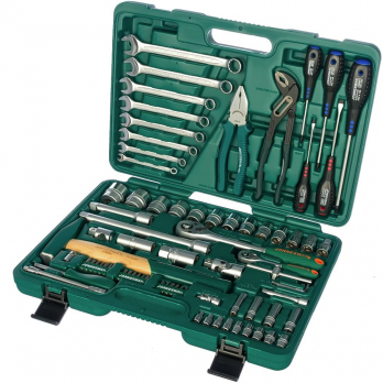 Набор инструмента универсальный 1/4", 1/2"DR, 77 предметов Jonnesway S04H52477S