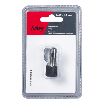 Переходник 1/4"F на елочку 10мм с обжимным кольцом 15х18мм Fubag
